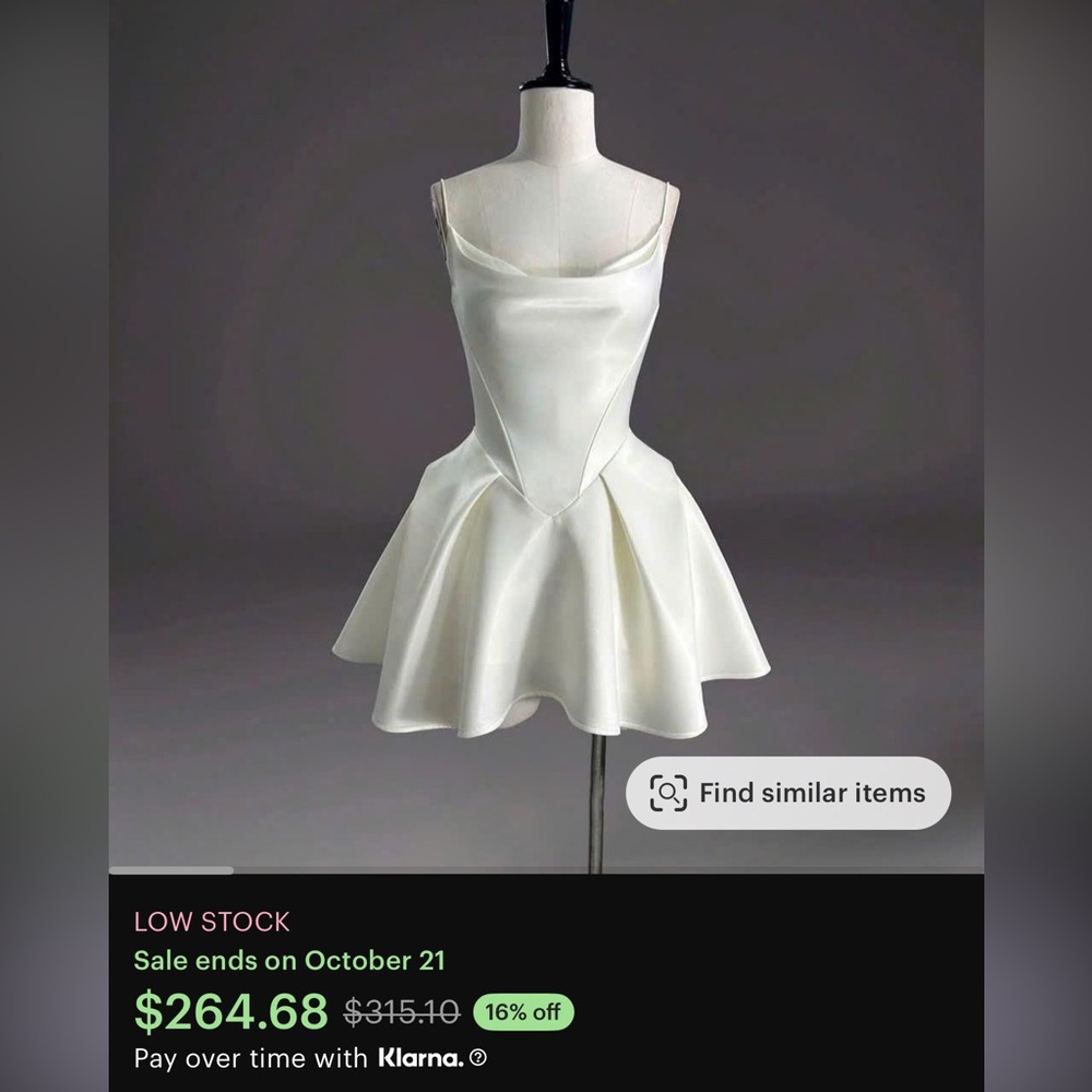 Custom reception dress from Etsy